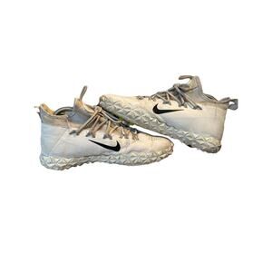 Mens Nike Alpha Huarache 6 Elite 923426-107 White Gray Lacrosse Cleats